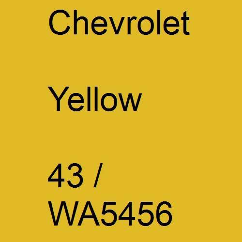 Chevrolet, Yellow, 43 / WA5456.